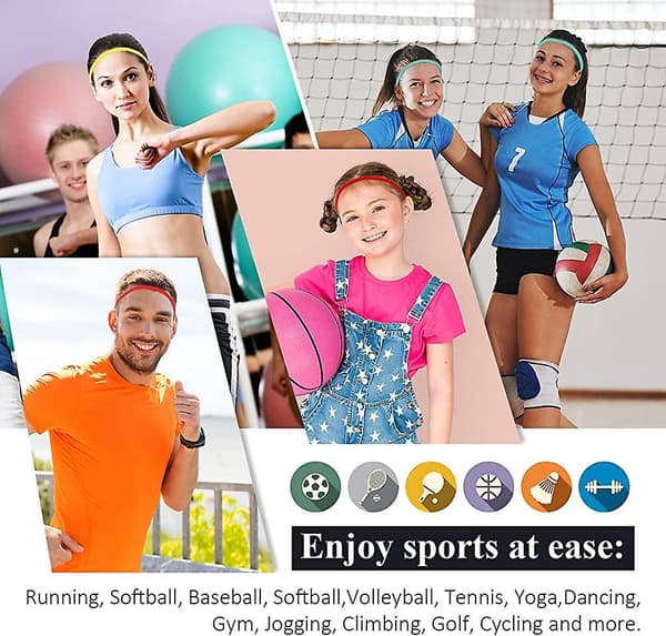 4-pack Acsergery Present Tjocka Halksäkra Elastiska Sport Hårband För Kvinnor An