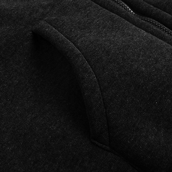 Dame Fleece Zip Up Jakke Langærmet Hættetrøje Cardigan Åben Front Lapel Yderbeklædning Vinterjakker Til Kvinder 4XL