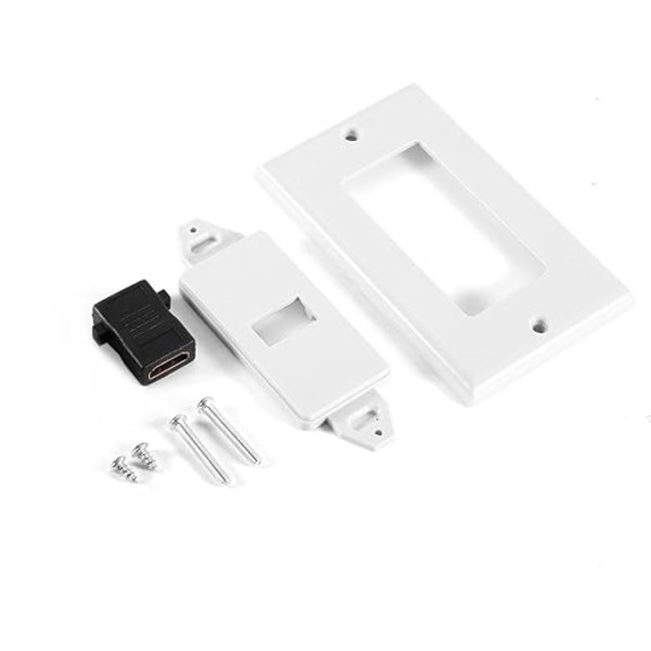 1 Port Gullbelagt HDMI Veggplate, Enkel Uttaksportinnsats - HDMI Frontplate Socket Innstikk Perfekt for Hjemmekinosystem