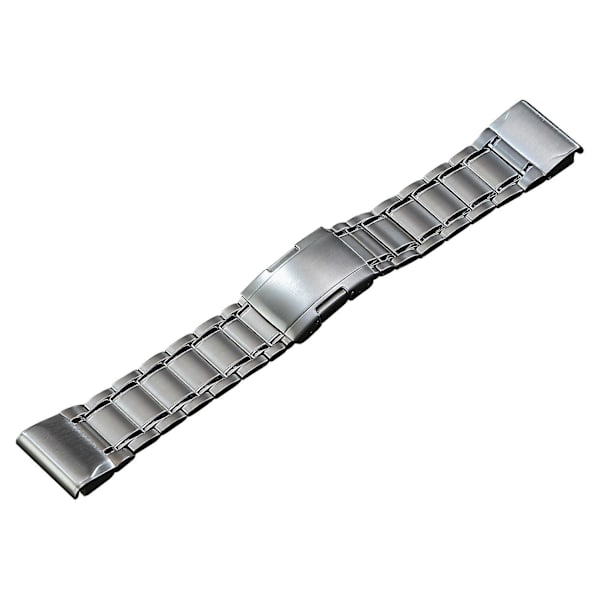 26 mm 5 Perler Titanium Stål Quick Release Urrem til Garmin Tactix 7 Pro/Fenix 7X/6X Pro Silver