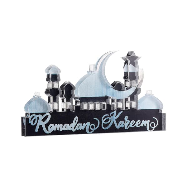100% Helt Ny Borddekorasjon Islamsk Ornament Eid Mubara Lanterne Stue Soverom silver