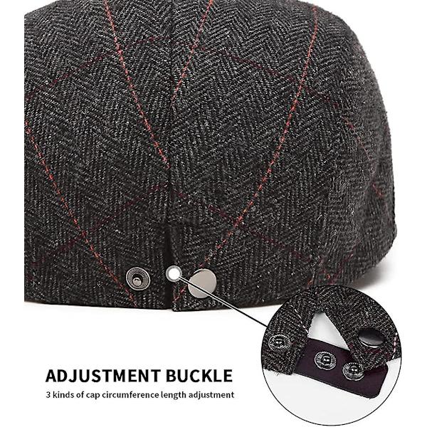 Herrkeps Flat Cap Beret Panel Baker Irish Newsboy Tweed Ull Anka Näbb Ivy Vinterhatt Acsergery Present