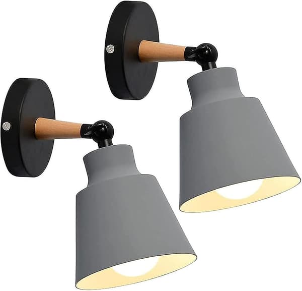 2 Pakker Industrielle Vintage Væglamper Loftlamper E27 Metal