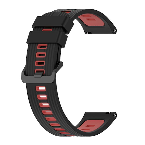 Silikonarmband för Huawei Watch GT/GT 3 46mm /Watch 4/ Galaxy Watch 46mm/Garmin Forerunner 265 Black Red
