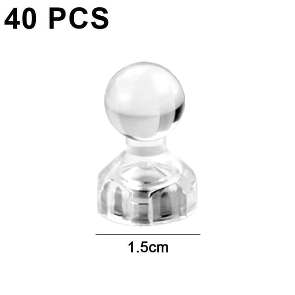 Tryckknappmagneter, praktiska kylskåpsmagneter, perfekta för whiteboardmagneter, kontorsmagneter, kartmagneter Transparent medium