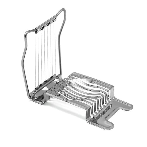 Eggdeler, multifunksjonell 430 eggdeler i rustfritt stål med tråd for hardkokte egg, eggkutter i aluminium, kraftig eggdeler