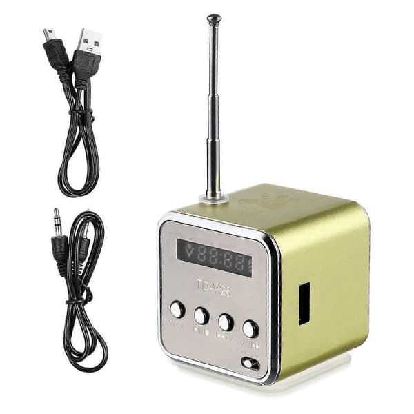 Mini Digital Bærbar Musikafspiller Micro Usb Disk Højttaler Grøn Kompakt 1 Sæt