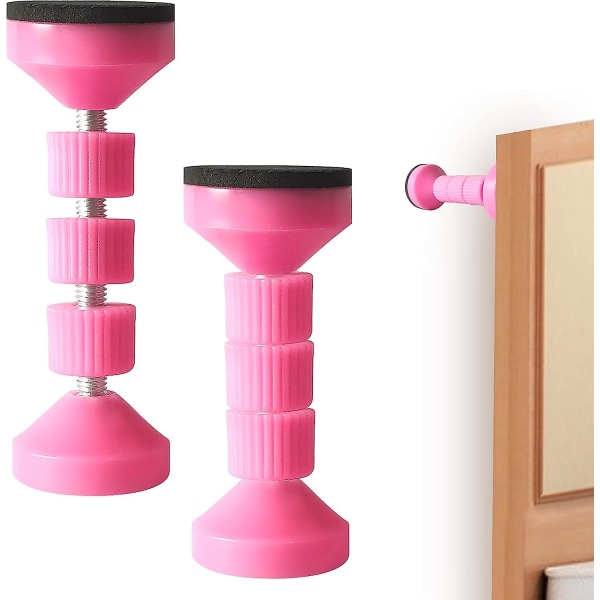 2st rosa justerbar sängram Anti-shake-verktyg, sänggavelstoppare med gratis möbelkuddar och skruvar, inget knarrande mer, skydda väggen från bangin