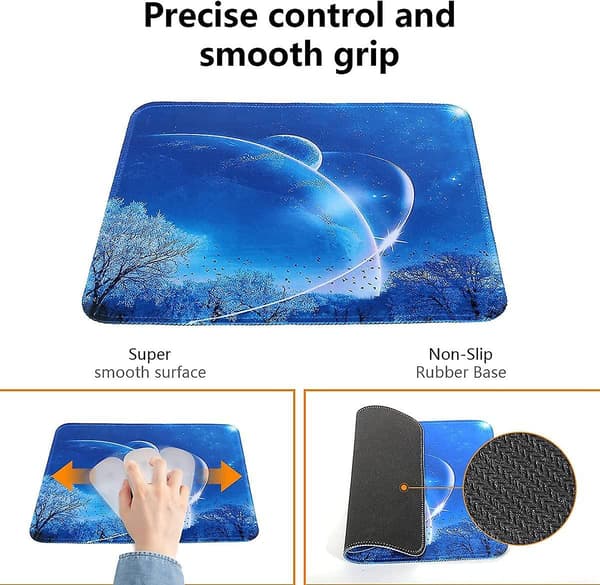 Gaming Musematte/matte for datamaskin laptop 26x21x0,2 cm tastaturmatte skrivebordsmatte Starry Sky Rectangle