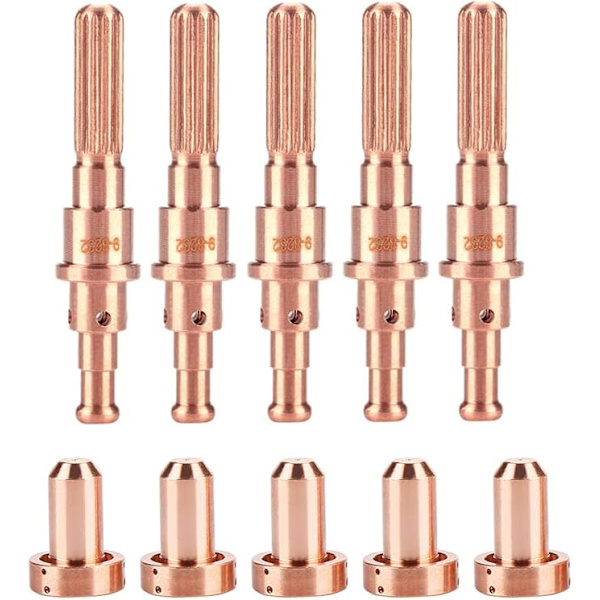 5 stk. 9-8215 Elektrode + 5 stk. 9-8207 Dysetips Sæt Passer til Thermal Dynamics SL60/100 Plasmaskærebrænder, Dyser, Spændetænger og Linser