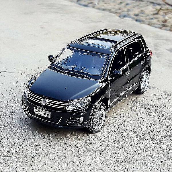 Legetøjsbiler 1:32 Tiguan Bilmodel Legeringsbil Støbt Legetøjsbilmodel Sort