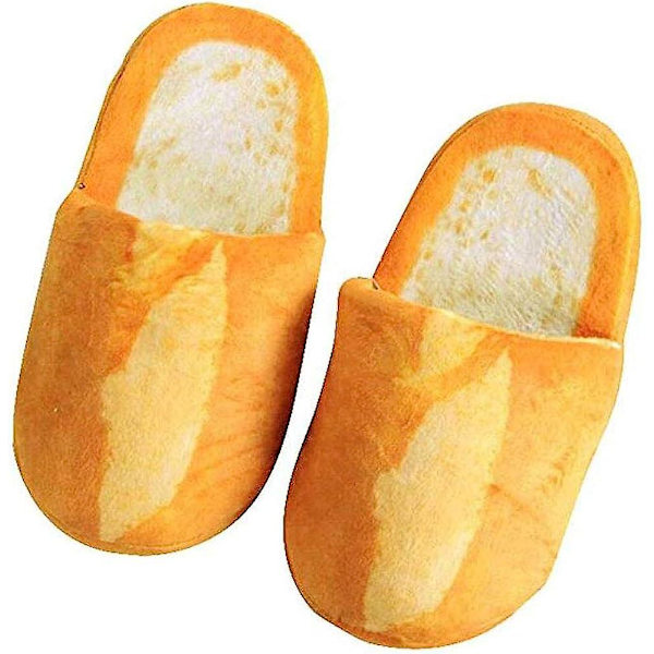 Vuxna höst- och vinterskor, varma tofflor för hemmet med extra anpassad storlek 12,8 tum French Baguette Large