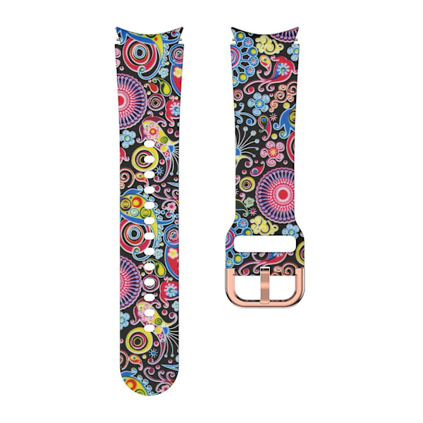 Kuvioitu silikonisoljellinen kellon ranneke Samsung Galaxy Watch4 Classic 42/46mm/Active 40/44mm -kelloille Colorful Jellyfish