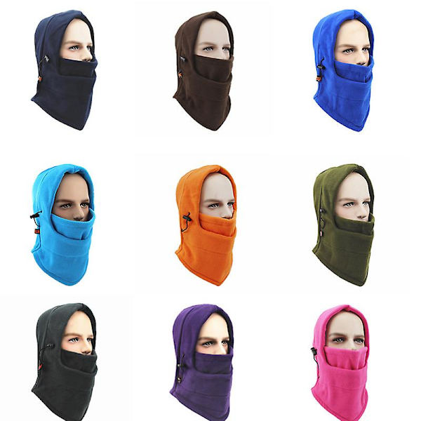 Talven lämmin kasvohattu Balaclava Unisex-hattu Ulkoiluun Pyöräilyyn Moottoripyörähattu Tuulenpitävä hattu Red