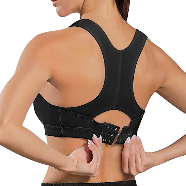 Naisten pehmustettu urheiluliivi, langaton, korkean tuen crop top säädettävillä olkaimilla, push up -joogaliivi