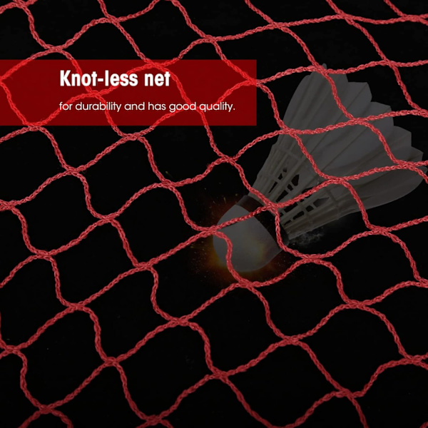 6.1x0.5m Bærbart Justerbart Badmintonnett, Slitesterkt Volleyball Badminton Mesh Nett for Utendørs Sportsunderholdningstrening