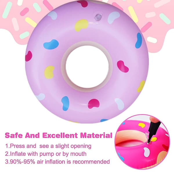 6 st uppblåsbara poolmunkar Mini Donut uppblåsbara leksaker Liten simring för barn style2