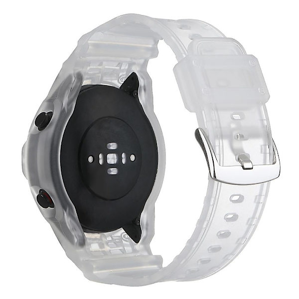 Kellon ranneke ja suojakotelo 2-in-1 Xiaomi Mi Watch Color Sports -kellolle, vaihdettava ranneke soljella Transparent