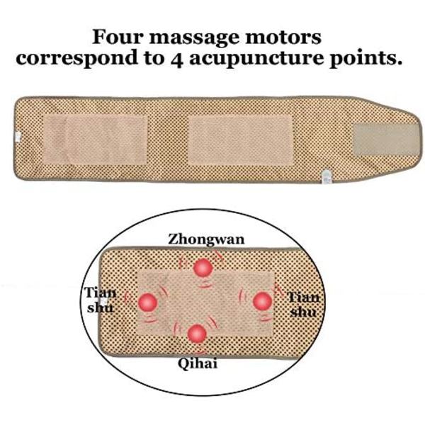 Smalnande bälte med varm kompress och vibrerande massagefunktion Viktminskning Hälsovård Verktyg Värme Massager Fitness Enhet(Brun)