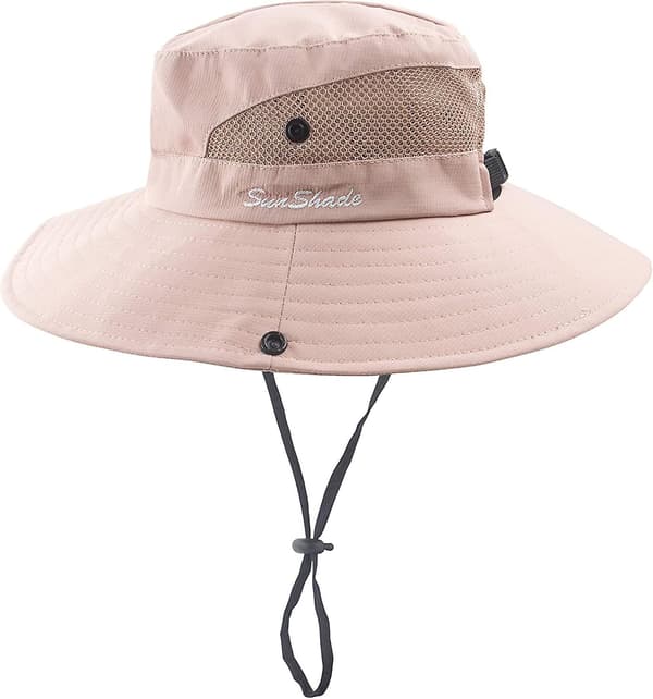 Jenter Ponytail Sommer Solhatt Bredbrem UV Beskyttelse Bøttehatt