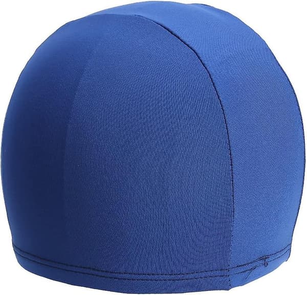 Badehette for voksne, polyesterstoff, badehette for menn og kvinner, svømmehatter (mørk blå)