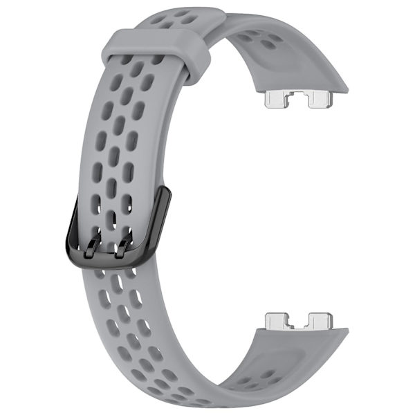 Blød Silikone Åndbar Udskiftningsrem til Huawei Band 8 Grey