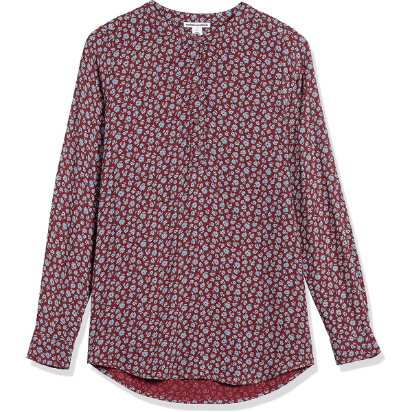 Langærmet vævet bluse til kvinder Style 6 XL