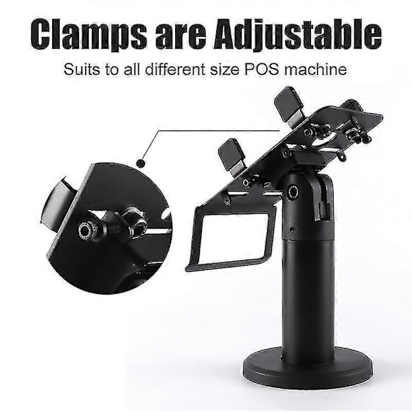 Universal Swivel Låsbar POS-Terminal Metallstativ för Verifone System Pax A920 - Stöldskyddande Kreditkortsmaskinhållare
