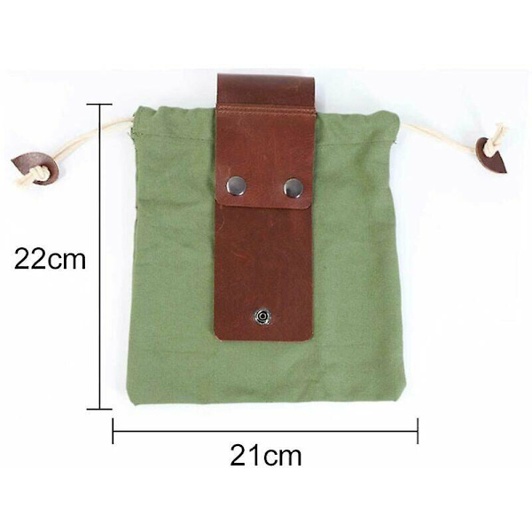 Ulkokäyttöön tarkoitettu PU-nahkainen Power Bag, Healwe Garden vyötärötasku (khaki) lahja