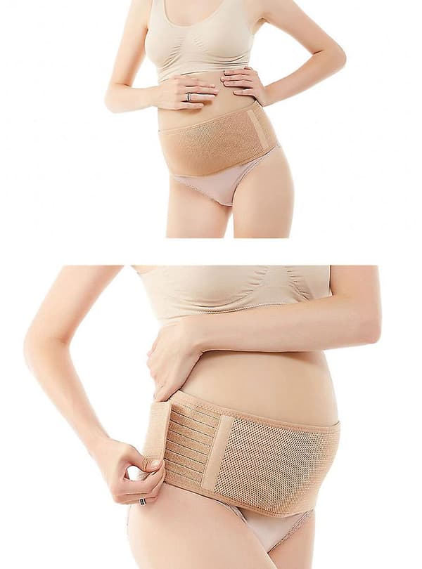 Maternity Mavebælte til Gravide Kvinder - Åndbart Graviditets Mavebælte til Mave-, Bækken-, Talje- & Rygsmerter - Justerbart Graviditetsbælte