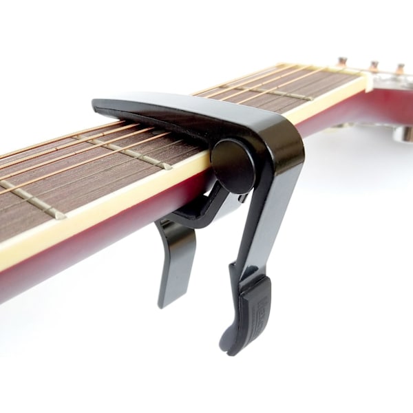Stanz (TM) Enhånds Guitar Trigger Capo Hurtigt Skift (Sort)