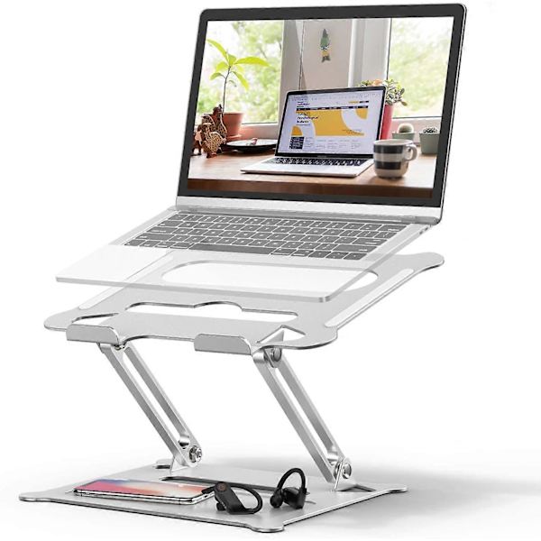 Justerbart laptopställ för MacBook, Air, Pro alla laptops (Silver)