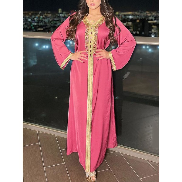 Eid Abaya Tyrkisk Islamsk Bekledning For Kvinner Blue S