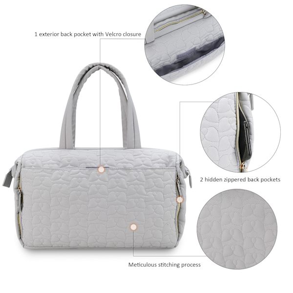 Multi-fickor Baby Blöjväsk Väska Stylish Stor Kapacitet Multifunktionell Baby Changin grå