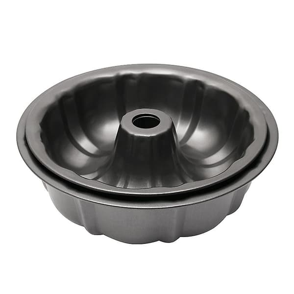 9 tommer Non-stick kageforme, 8 kopper Premium riflet kageforme til bagning, kraftig kulstofstål rørform bageform - 2 stk