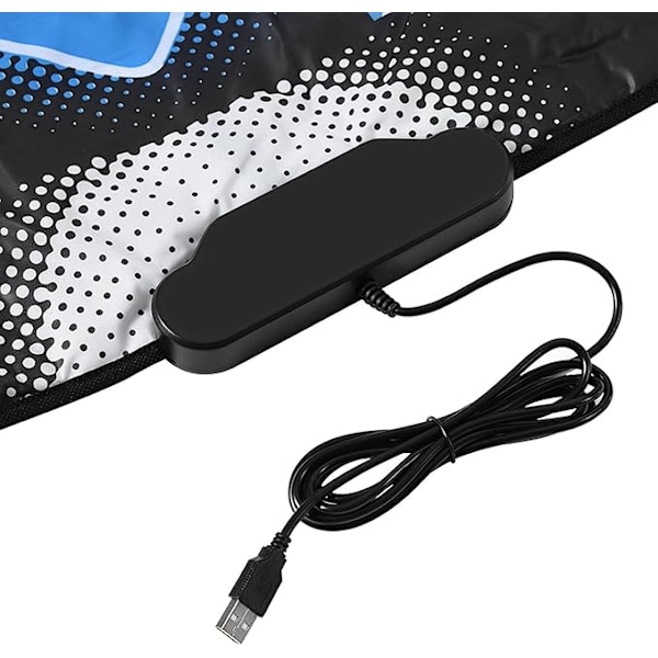 Dansemåtte, skridsikker 93 x 83 cm danse trin dansemåtte danse tæppe med USB til PC understøtter Windows 98/2000/XP/7 OS