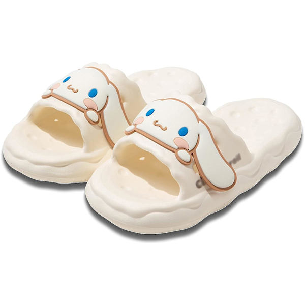 Kawaii Slides Anime Sommar Öppen Tå Kudde Slides Sandaler, Roliga Strandtofflor Med Dämpad Tjock Sula, Molnslides För Kvinnor White 45115