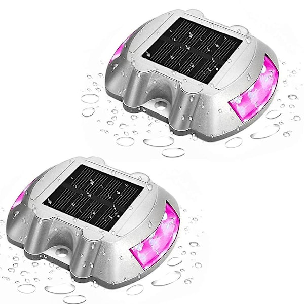2 kpl aurinkokennovalaisimia LED-ajotievalaisimet laiturin valot portaille kävelyteille portaisiin puutarhoihin pihoille purple