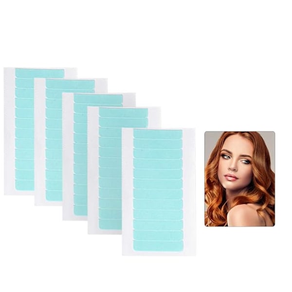 Hair Super Tape Sett, Dobbeltsidig Super Tape Tab for Erstatning av Tape-in Hårextensions, Ferdigkuttet Super Tape For Skin Weft