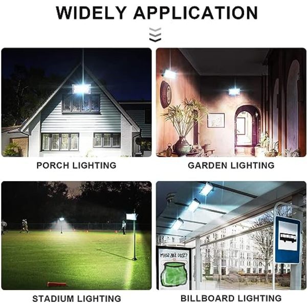LED-valonheitin ulkokäyttöön, turvavalo seinälle, 50W 4800LM 6000K puutarhavalaisin IP65 vedenpitävä valonheitin