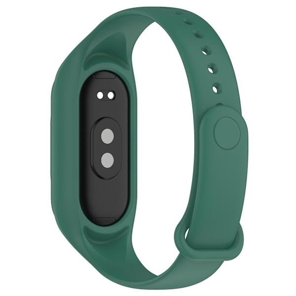 Xiaomi Smart Band 8 -rannekkeen korvaava silikoninen kellon ranneke, jossa integroitu ranneke ja suojakotelo Green