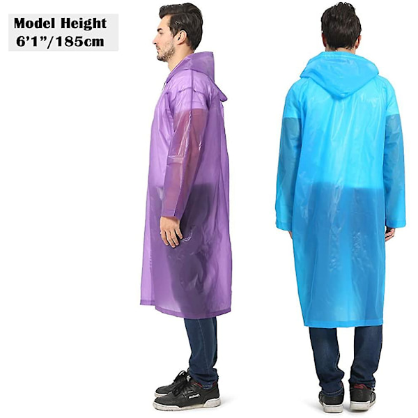 Opret Bärbara Eva Regnrockar För Vuxna, Återanvändbara Regnponchos Style 2