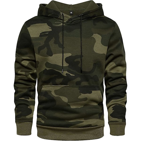 Herre Hættetrøjer Pullover Camo Hættetrøje Patchwork Top Langærmet Hættetrøje