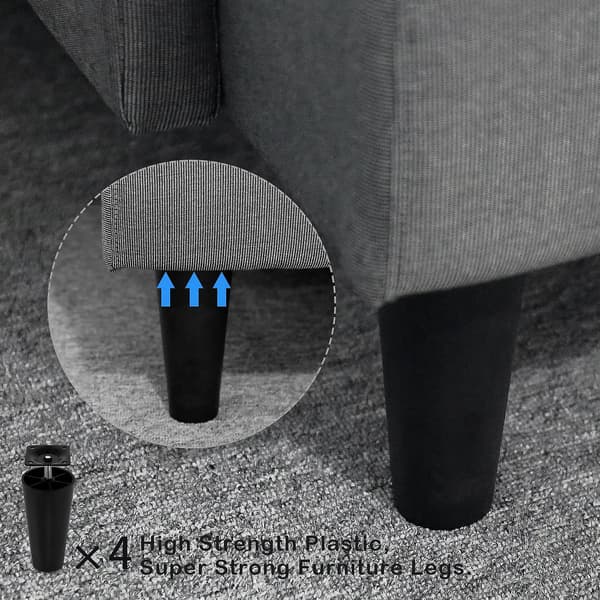 Sofaben, Koniske Plast Sofaer og Stolben M8 Gjenge (metrisk 8mm)