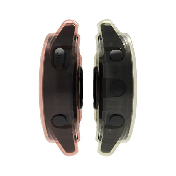 För Garmin Forerunner 265S TPU-klockfodral ihålig anti-scratch klockram Transparent Blue