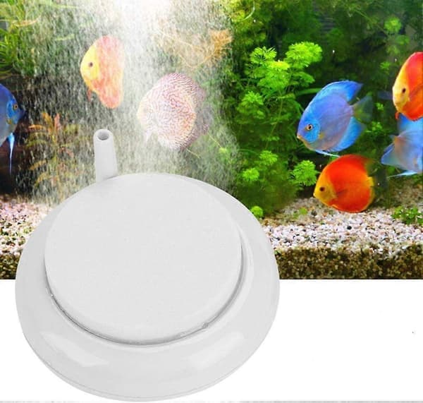 Akvarium Nano Sten Hållbar Luftsten Bubbelskiva Rund Diffusor
