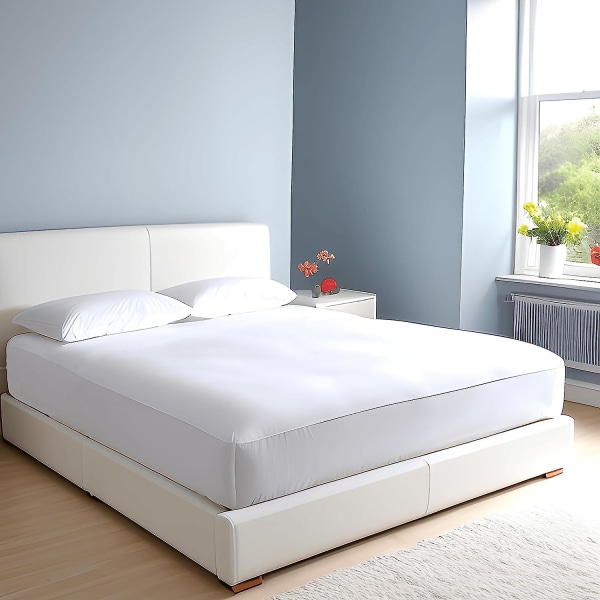100% egyptisk bomuld 10\"/25 cm dybe lagner med elastik - enkelt - dobbelt - king size - super king size White King