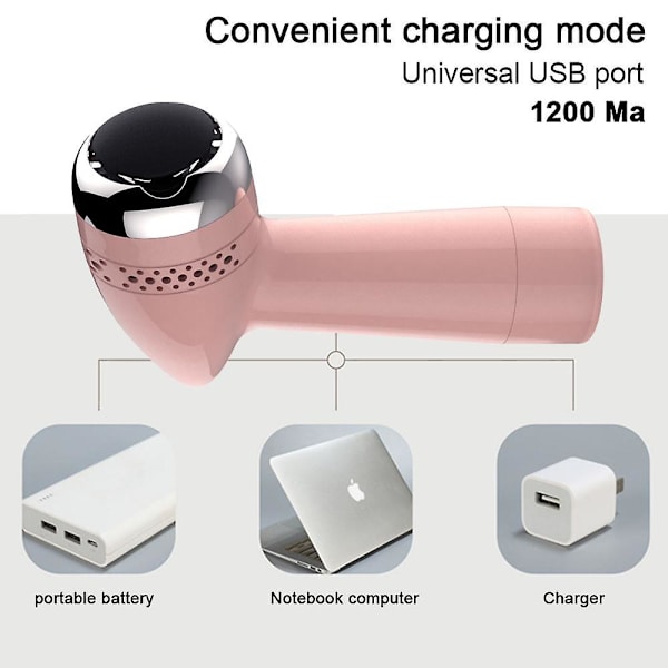 Elektrisk fil og callusfjerner, genopladelig fodsliber, pedicure fodfil callusfjerner 1200mAh (pink silver)