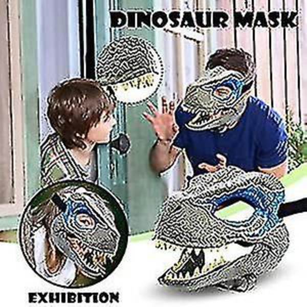 Halloween Party Cosplay Maske Simulering Jurassic Tyrannosaurus Rex Dinosaur Maske Hodeplagg Latex Materiale Brown