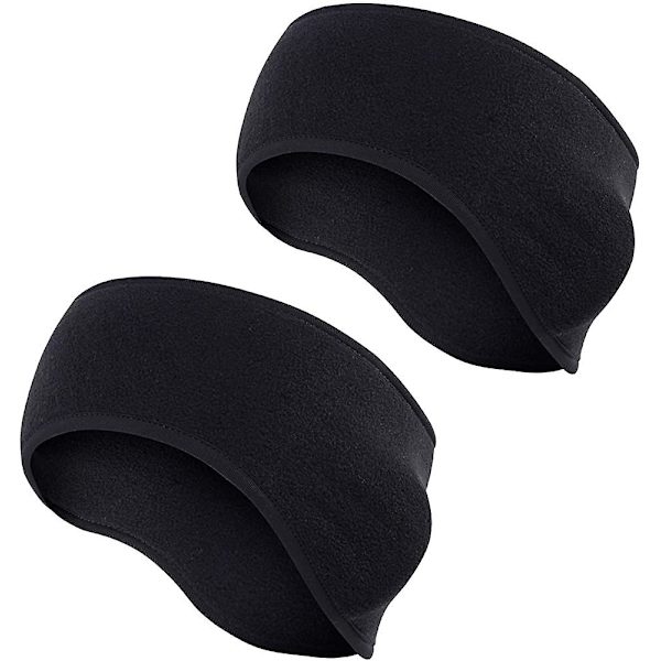 2 st sport pannband man polar fleece full cover öron vinter värmare öronmuffar